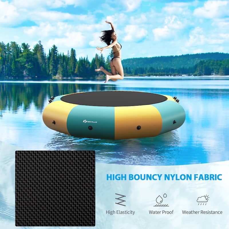 Goplus 15FT Inflatable Water Bouncer Splash Padded Water Trampoline - See Details