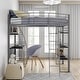 preview thumbnail 2 of 15, Avenue Greene Sansa Twin Loft Bed with Integrated Desk and Shelves