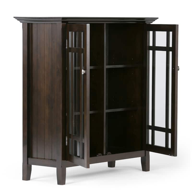 WYNDENHALL Freemont SOLID WOOD 39 inch Wide Transitional Medium Storage Cabinet - 42.2"h x 39"w x 17"d
