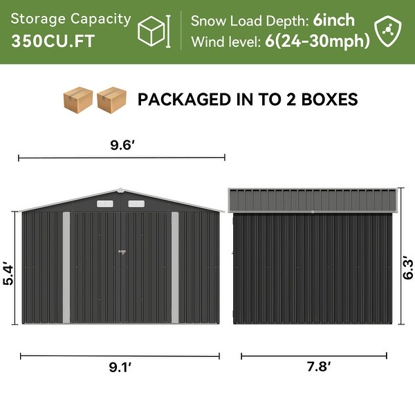 Sizzim Metal Outdoor Storage Shed - Bed Bath & Beyond - 42667242