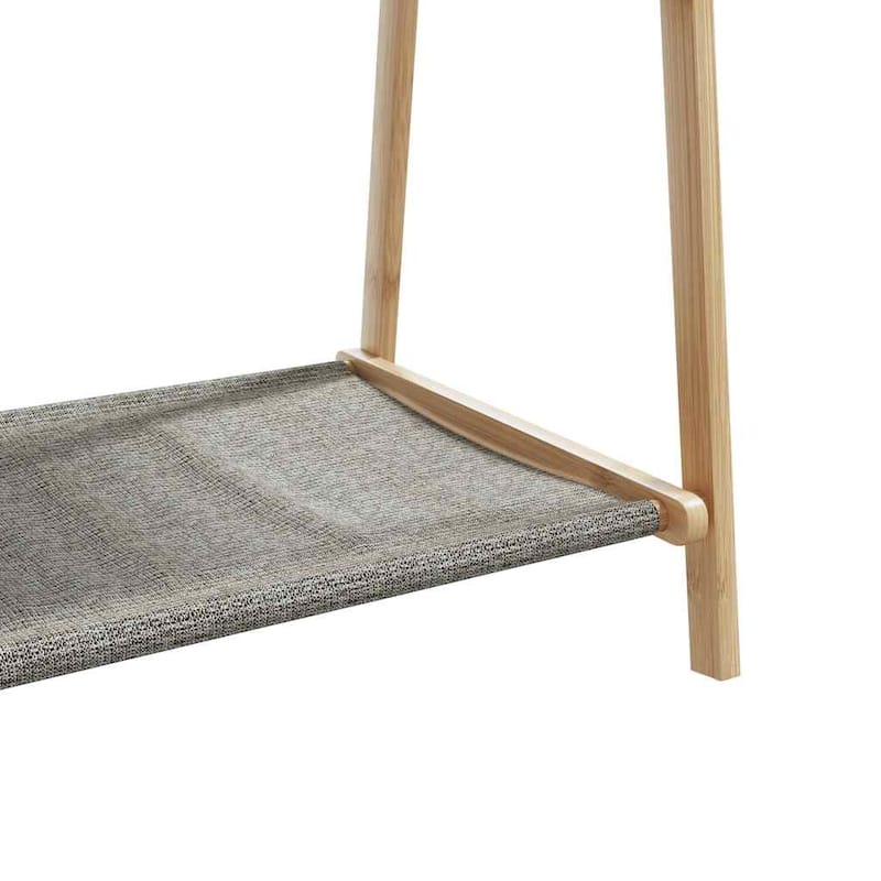 vidaXL Clothes Rack with Shelves Foldable Coat Rack Hanging Stand Hanger Bamboo