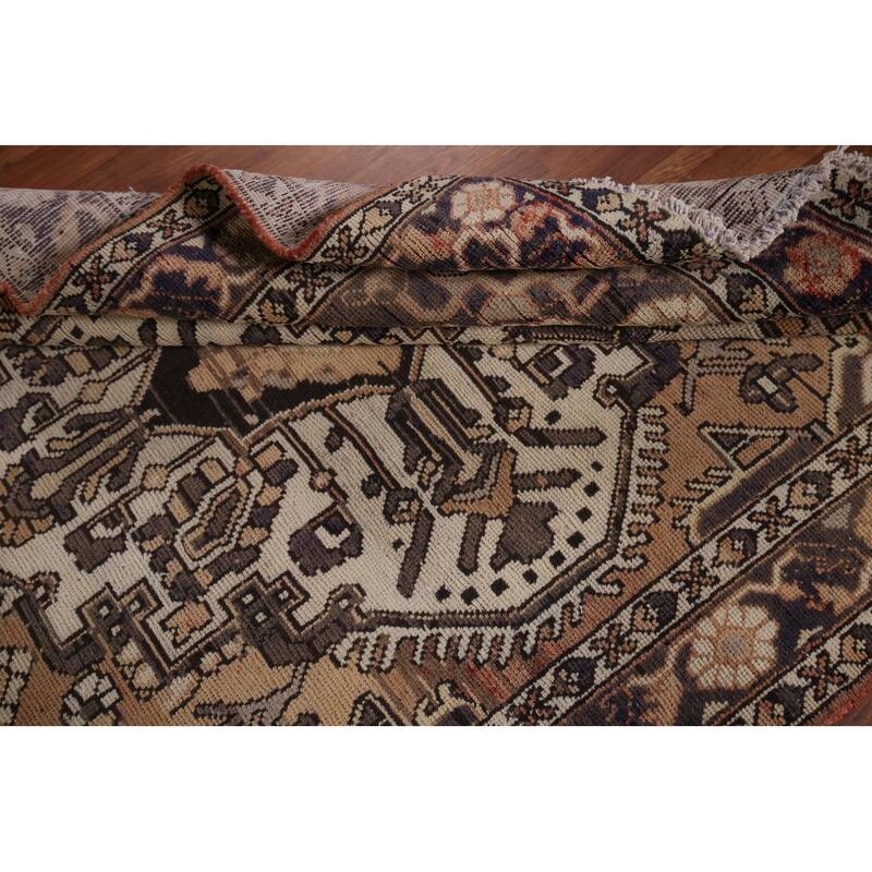 Geometric Bakhtiari Persian Vintage Rug Handmade Wool Carpet - 4'7" x 6'6"
