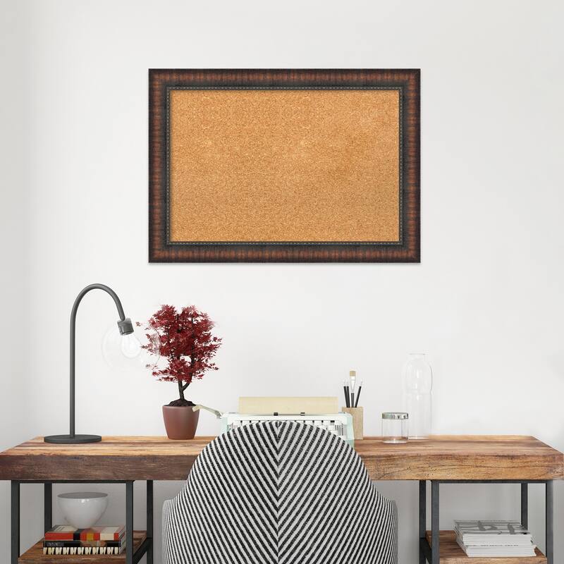 Caleb Brown Framed Natural Corkboard Bulletin Board