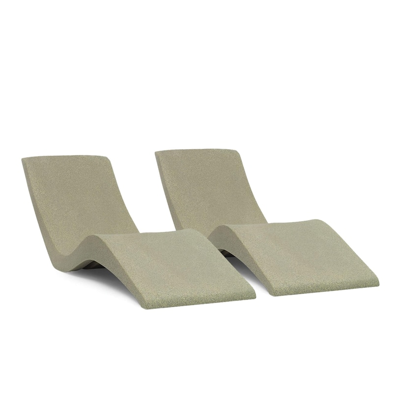 Aqua Outdoors In-Pool Chaise Lounge - Set of 2 - Sandstone Granite
