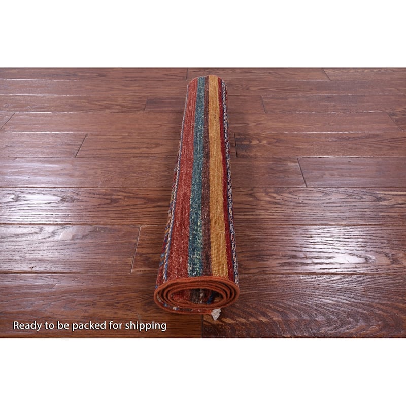 Golden Nile Khorjin Persian Gabbeh Hand Knotted Wool Rug - 2' 6" X 4' 1"
