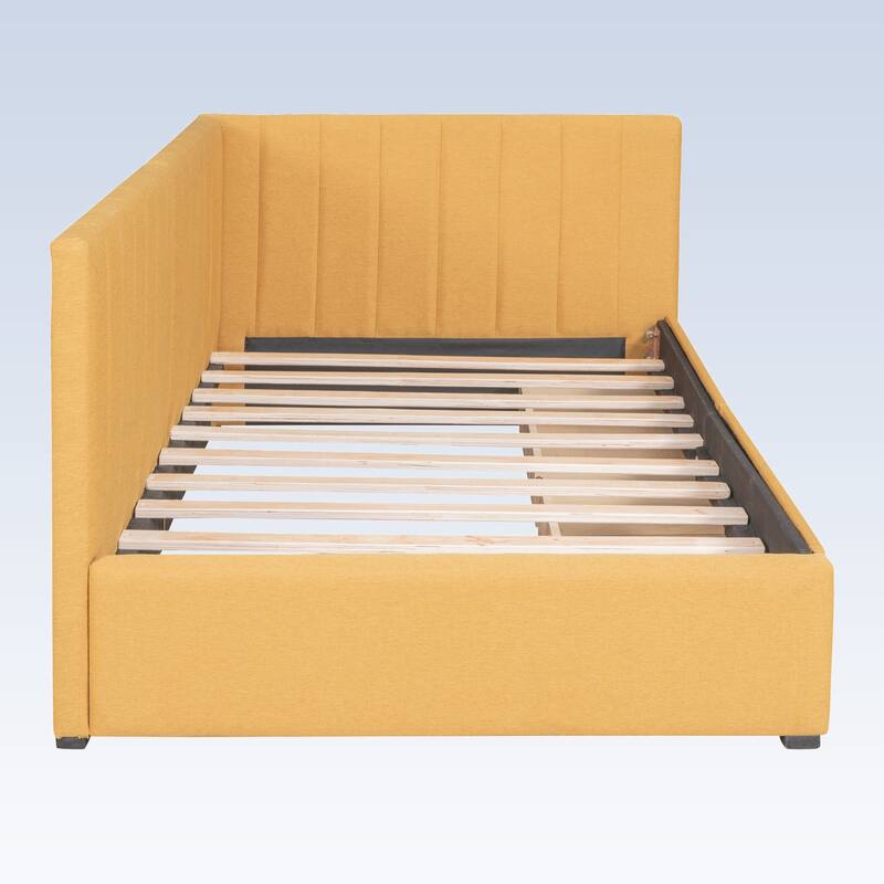 Modern Twin Size Upholstered Daybed with 2 Storage Drawers