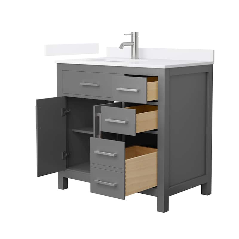 Wyndham Collection WCG2424-36S-QTZ-UNSMXX Beckett 36" Free Standing