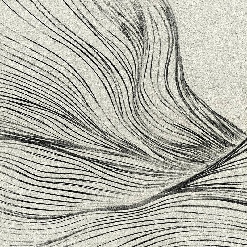 Framed Black and Beige Abstract Wall Art