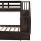 preview thumbnail 13 of 50, Contemporary Clean Design Twin Over Twin Bunk Bed with Full-Length Guardrail,Storage Shelf Staircase and Drawers