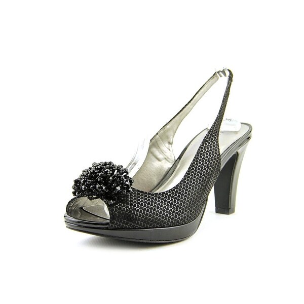 Karen Scott Womens Brandyy Peep Toe SlingBack Classic Black Mermaid Size 10.0 Karen Scott Womens Brandyy Peep Toe SlingBack Classic Black Mermaid Size 10.0