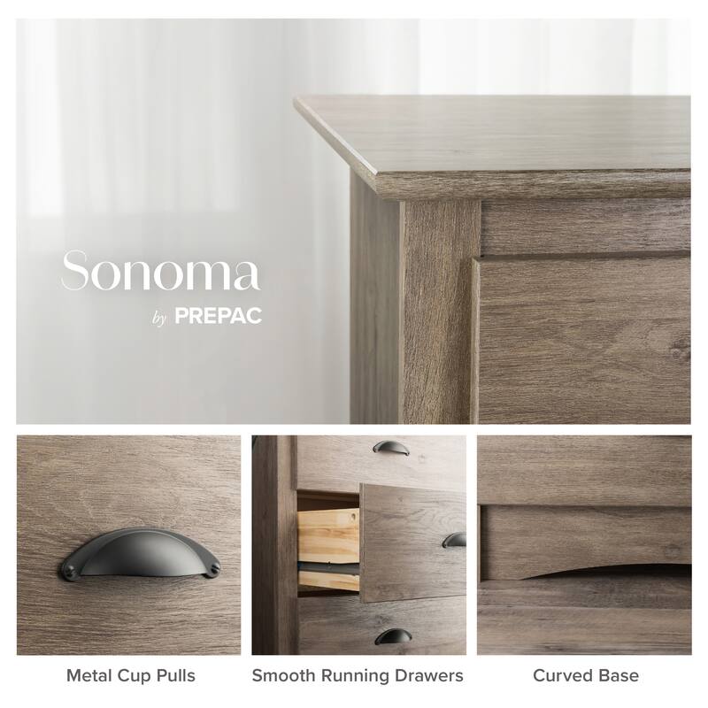 Prepac Salt Spring Tall 6 Drawer Chest