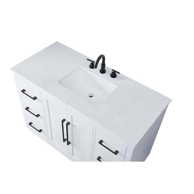 Elegant Lighting VF29048 Chase 48" Free Standing Single Basin Vanity