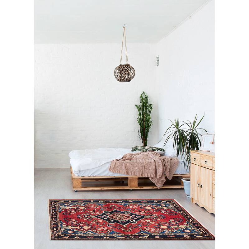 ECARPETGALLERY Hand-knotted Anadol Red Wool Rug - 3'9 x 5'8