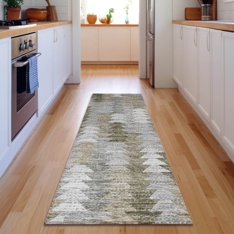 Premium Washable Super Soft Modern Global Mayfield Rug - Brown - 2' 3" x 7' 6" - Runner