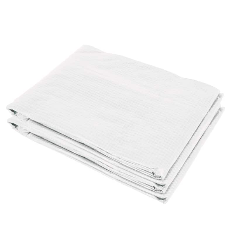 Outsunny Replacement Greenhouse Cover Tarp with Windows for Ventilation & Zipper Door, White
