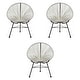 preview thumbnail 19 of 24, Vinyl Cord, Indoor and Outdoor Acapulco Chair - Set of 3