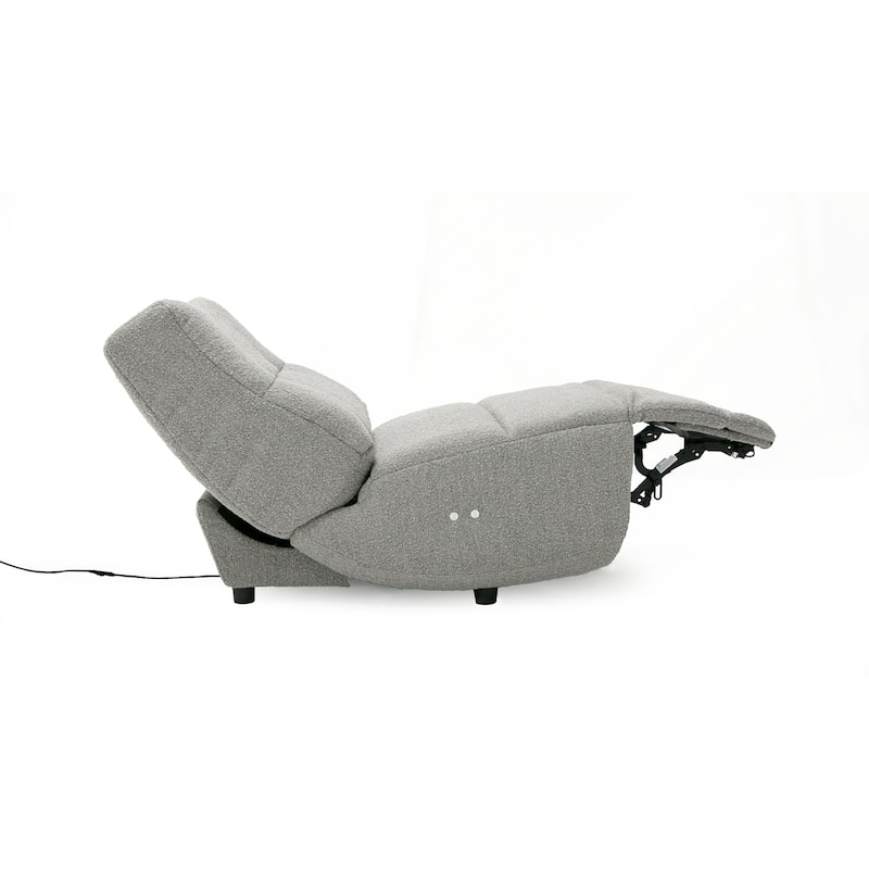 Divani Casa Basil Modern Grey Fabric Small Electric Recliner Chair