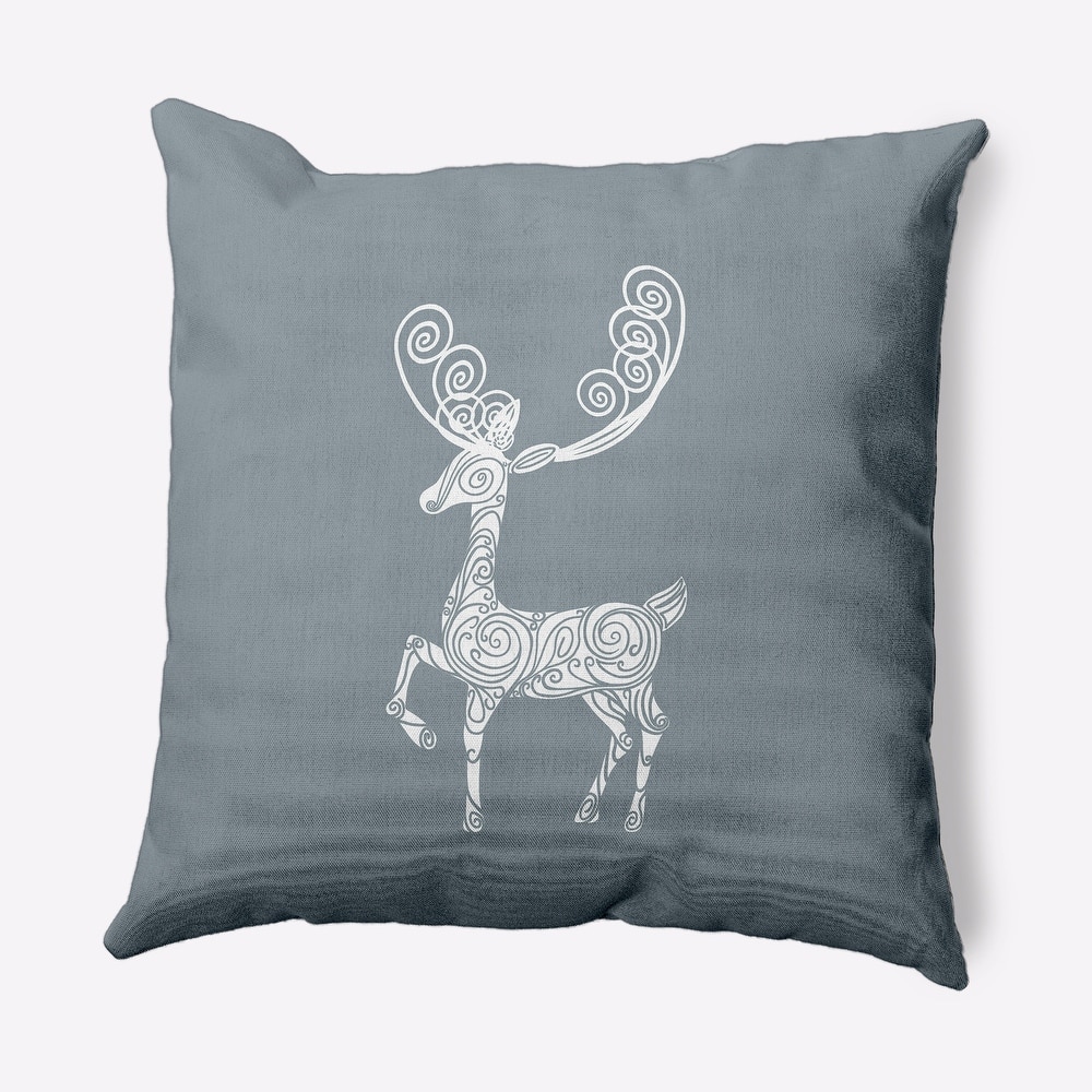 Fancy Christmas Reindeer Decorative Throw Pillow