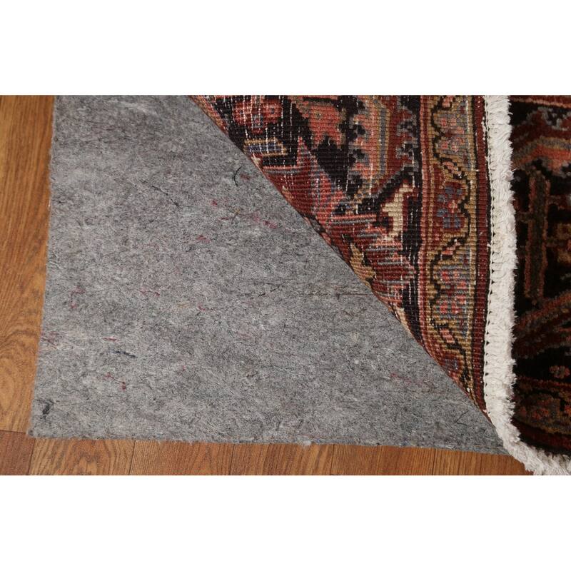 Vintage Vegetable Dye Heriz Persian Wool Area Rug Hand-knotted Carpet - 9'10" x 12'9"