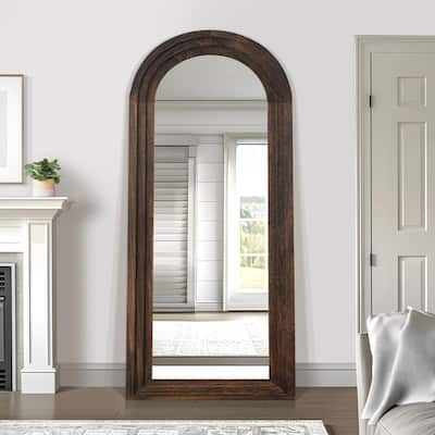Classic Arched Solid Wood Framed Full Length Mirror