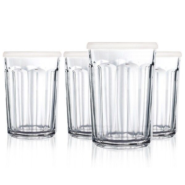 Luminarc Working Glass 21 Ounce Storage Jar/Cooler, Set of 4 - Bed