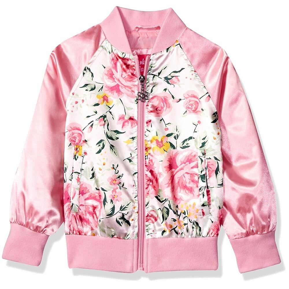 Pink Platinum Womens Faux Fur Bomber Jacket