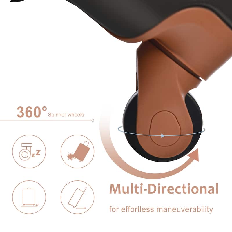 Luggage Sets 3 Piece, Suitcases with Spinner Wheels, Lightweight Hardshell ABS Suitcase with TSA Lock, Carry On Luggage Set