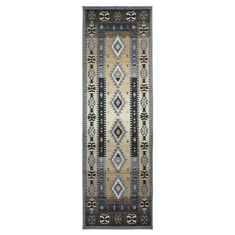 Superior Parrish Printed Non-Slip Washable Indoor Area Rug