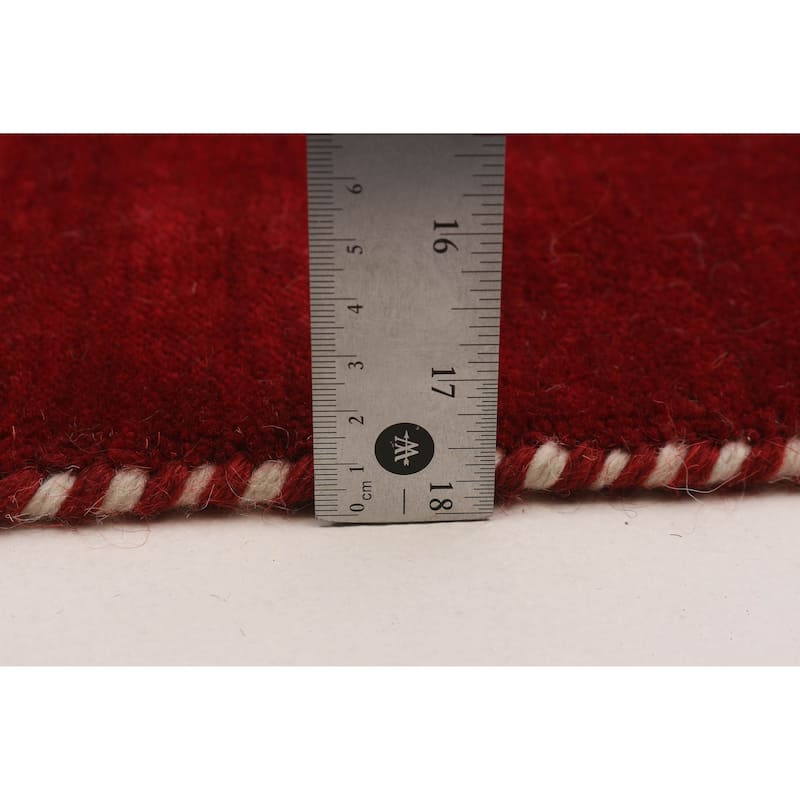 Kashkuli Gabbeh Red Rug 3'9" x 5'5" - 3'9 x 5'5