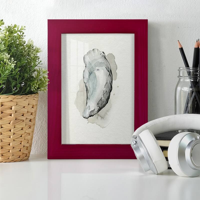 Oysters on the Bay II -Framed Print w/glass-Cherry Red
