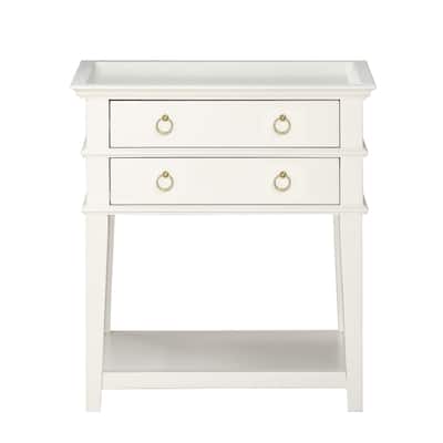 Collette 2-Drawer Tray Top Nightstand by Greyson Living