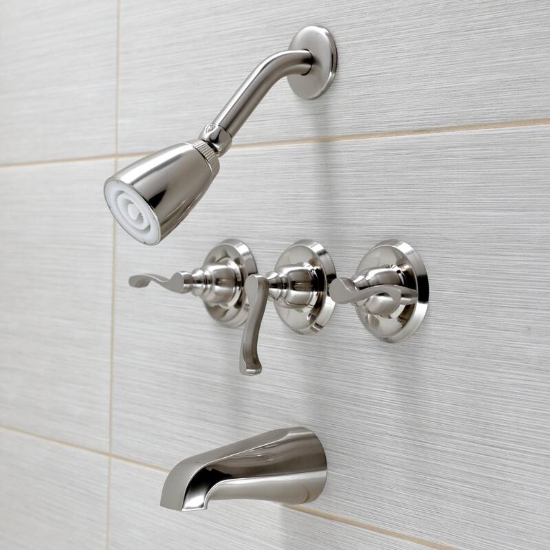 Kingston Brass Royal Three-Handle Tub and Shower Faucet