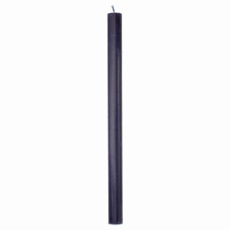 Color Studio 12" Straight Taper Unscented Smokeless Paraffin Wax Candle Navy Burn Time 12 hrs. Sold In Units of 1 - Navy Blue