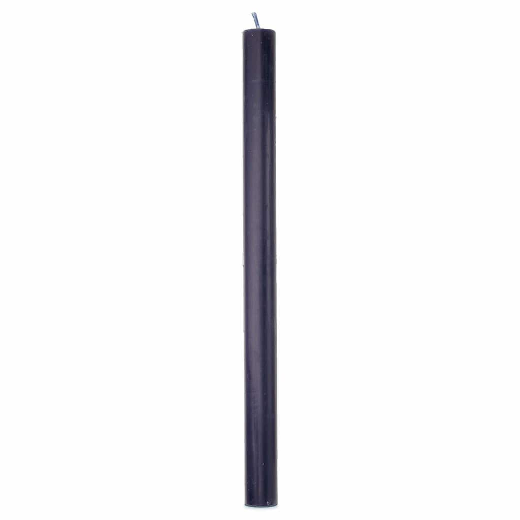 Color Studio 12" Straight Taper Unscented Smokeless Paraffin Wax Candle Navy Burn Time 12 hrs. Sold In Units of 1 - Navy Blue