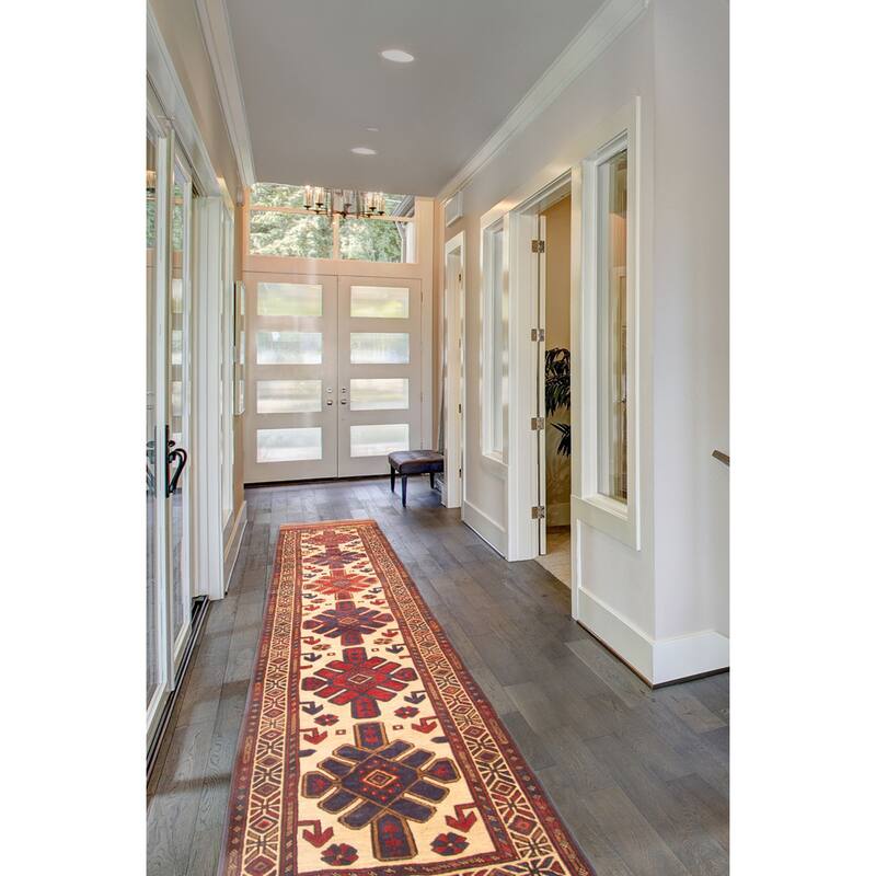 Teimani Beige Rug 2'10" x 12'2" - 2'10 x 12'2