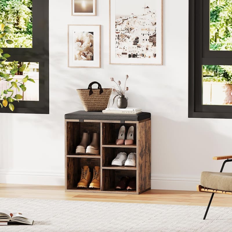 20 Inches Shoe Bench with Cushion