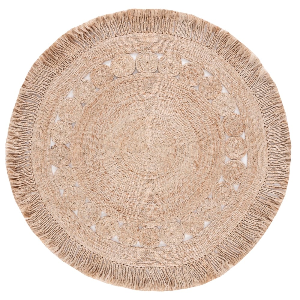 SAFAVIEH Natural Fiber Elfreda French Country Round Jute Rug