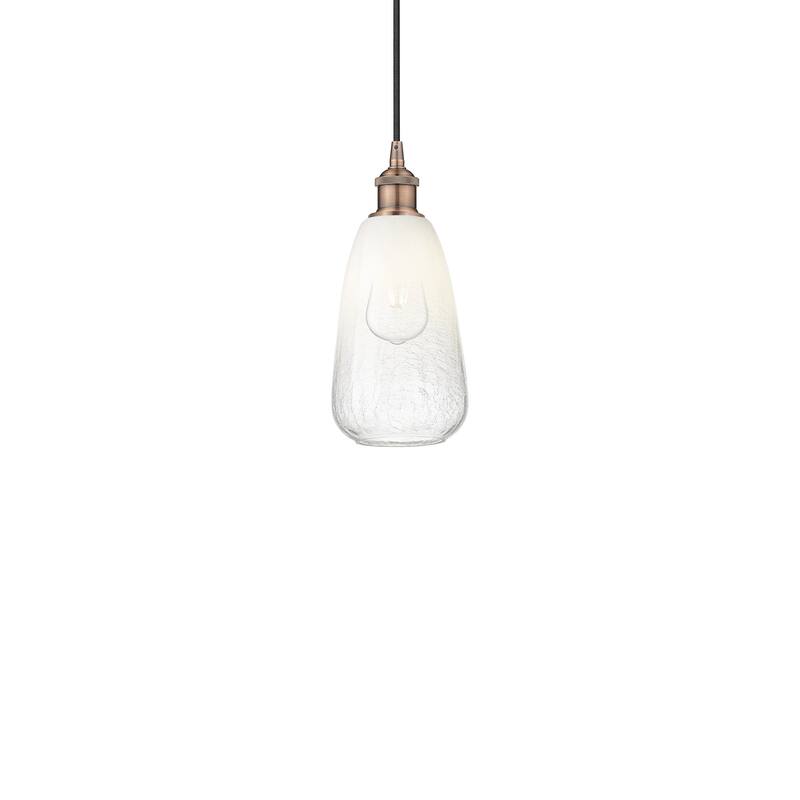 Innovations Lighting 616-1P-13-6 Brookhaven Almond Pendant Brookhaven - Antique Copper / Opal