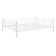 preview thumbnail 8 of 7, White Industrial Charm Full-Full-Full Metal Triple Bed with Built-in Ladder