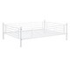 preview thumbnail 8 of 7, White Industrial Charm Full Metal Triple Bed with Built-in Ladder