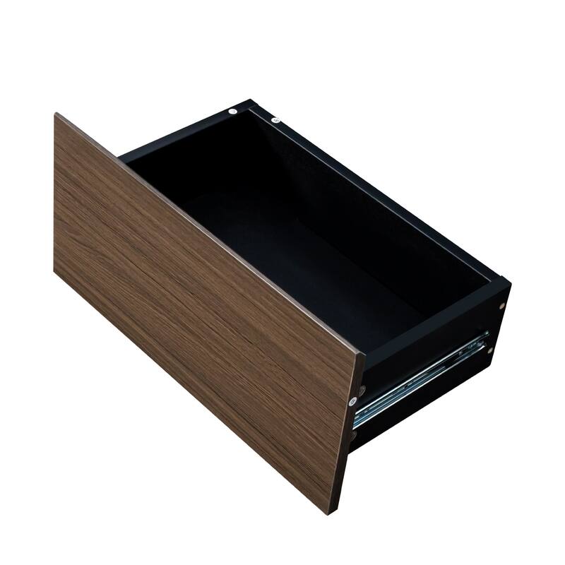 Storage Coffee Table, Length Adjustable Wood Coffee Table with 2 Drawers for Living Room, Large Rectangular Center Table