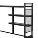 preview thumbnail 15 of 54, Roomfitters Twin/ Full Size Metal Daybed with Movable Desk, Metal Grid Design, Functional Shelves and Hanging Rack
