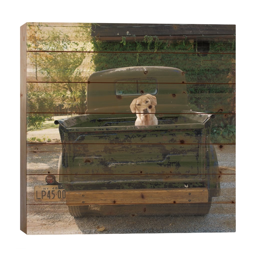 Get Out Of Dodge Hunter Green Print On Wood by Jim Dratfield - Multi-Color