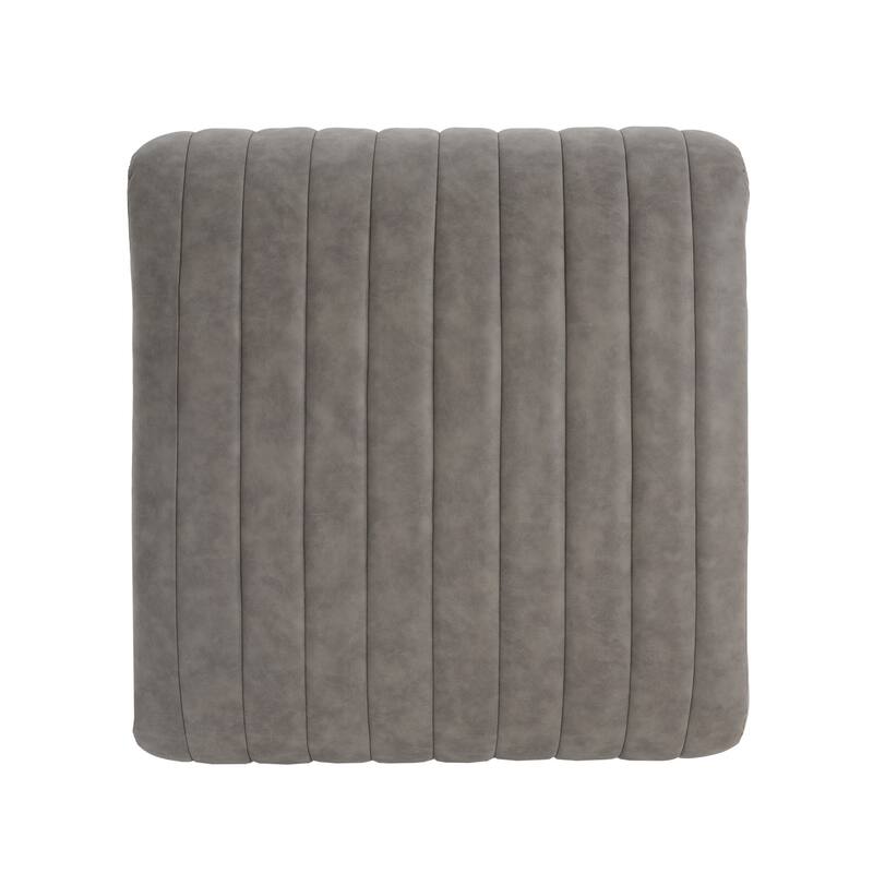Christopher Knight Home - Zaka Faux Leather Channel Tufted Ottoman