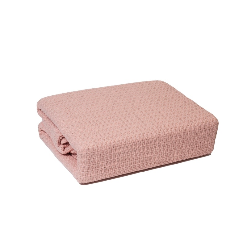 Marquis 100% Cotton Blanket - Twin - Rose