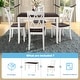 preview thumbnail 25 of 37, Roomfitters 5-Piece Dining Table Set, Rectangular Wood Kitchen Table and 4 X-back Chairs, Transitional Style