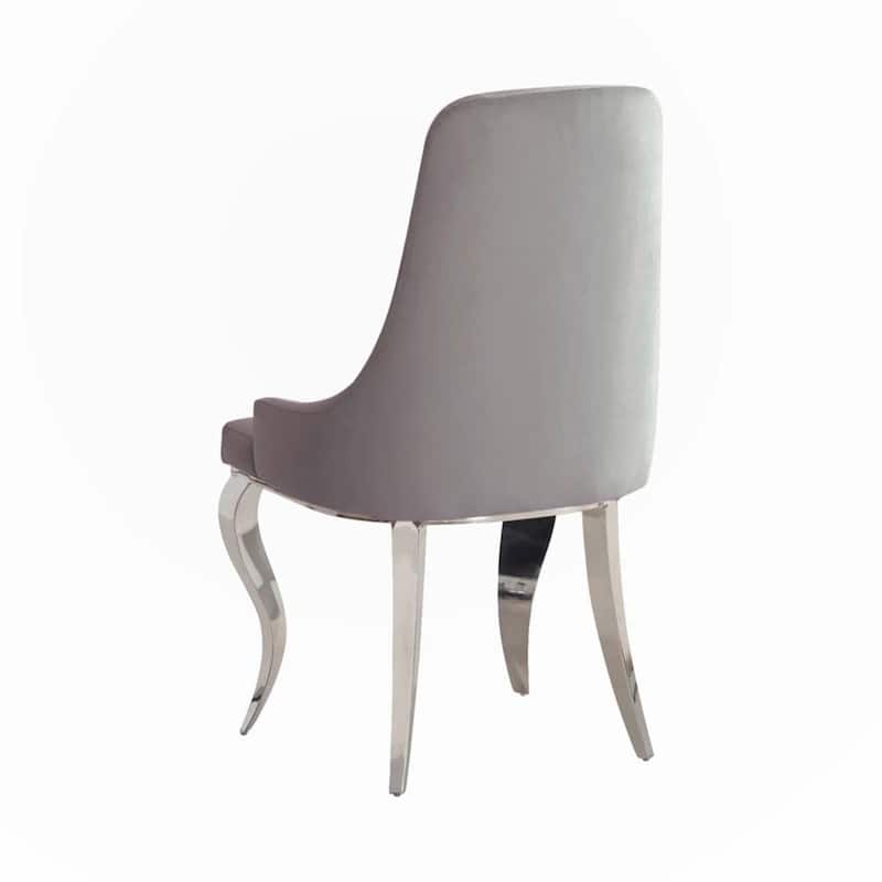 Set of 2 Velvet Upholstered Side Chairs,only chairs