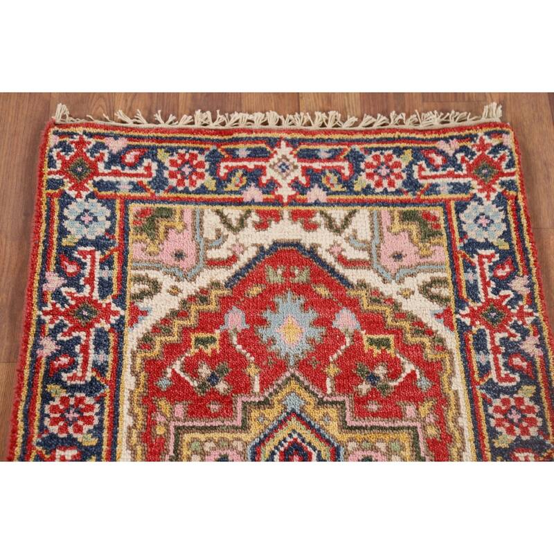 Geometric Heriz Serapi Accent Rug Handmade Traditional Wool Carpet - 2'0" x 3'0"