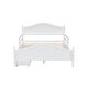 preview thumbnail 6 of 9, Full Size Storage Platform Bed with Storage Underneath, White
