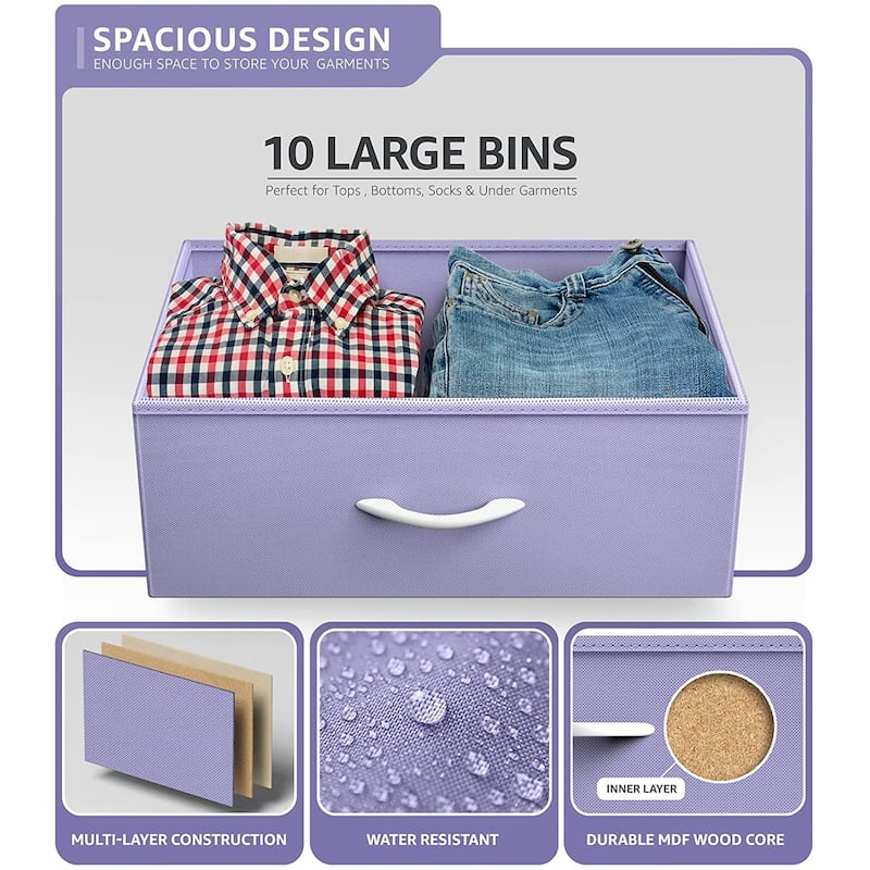 Dressers for Bedroom with 10 Drawers, Chest of Drawers for Bedroom